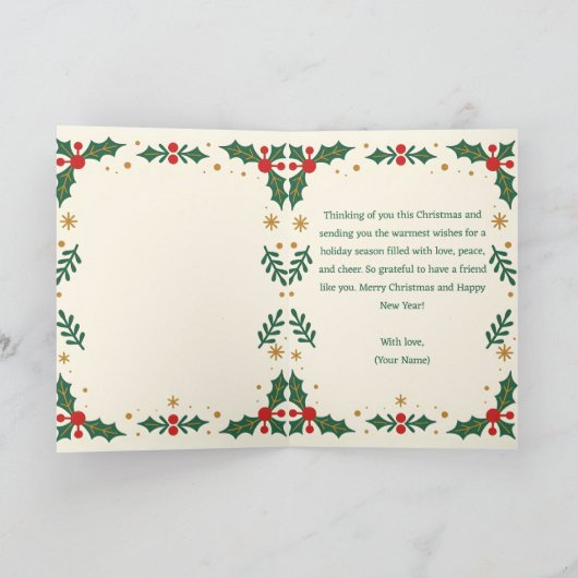 Lebkuchen und Holly Berries Weihnachten (Innenseite)