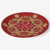 Lebkuchen und Mandalas Pappteller (Schrägansicht)