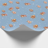 Lebkuchen und Schneeflocken Geschenkpapier (Ecke)