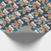 Lebkuchen und Schneeflocken Geschenkpapier (Ecke)