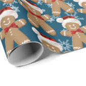 Lebkuchen und Schneeflocken Geschenkpapier (Rolleneckpunkt)