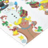 Lebkuchen und Schneemann Weihnachten Tischdecke (Schrägansicht)