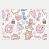 Lebkuchen und Süßigkeiten Urlaub Geschenkpapier Set (Vorderseite)