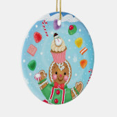 Lebkuchen-und Süßigkeits-Verzierung Keramikornament (Rechts)