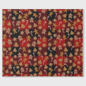 Lebkuchen und Süßspeisen auf Karierten Geschenkpapier (Flach)