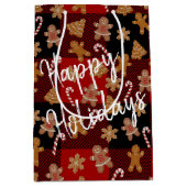 Lebkuchen und Süßspeisen auf Karierten Mittlere Geschenktüte (Vorderseite)