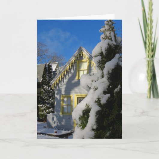 Lebkuchen und Winterschnee - Martha's Vineyard Karte (Vorderseite)