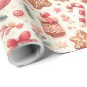 Lebkuchen- und Ziermotive Geschenkpapier (Rolleneckpunkt)