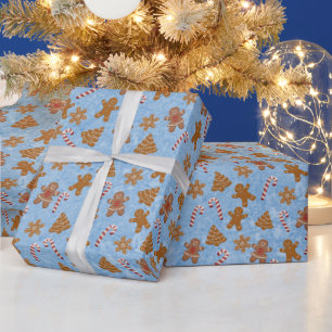 Lebkuchen und Zuckerstangen Geschenkpapier