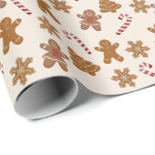 Lebkuchen und Zuckerstangen Geschenkpapier (Rolleneckpunkt)