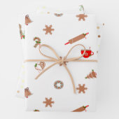 Lebkuchen und zusammengesetzte Geschenkgutblätter Geschenkpapier Set (Beispiel)