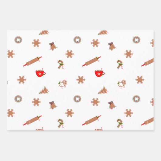 Lebkuchen und zusammengesetzte Geschenkgutblätter Geschenkpapier Set (Vorderseite)