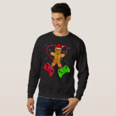 Lebkuchen Videospiel-Controller Weihnachtsgebäck Sweatshirt (Vorne ganz)