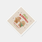 Lebkuchen Was backt Weihnachtsgeschlechtsenthüllun Serviette (Ecke)