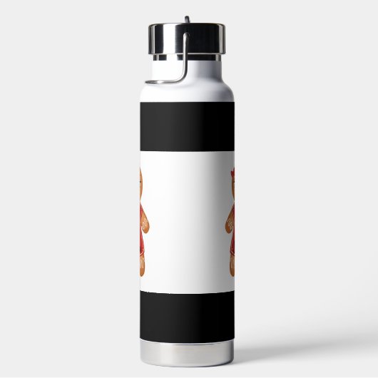 Lebkuchen Wasserflasche mit Pop-Up- Trinkflasche (rechts)