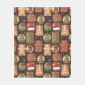 Lebkuchen Weihnachten Fleecedecke (Vorderseite)