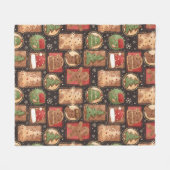 Lebkuchen Weihnachten Fleecedecke (Vorderseite (Horizontal))
