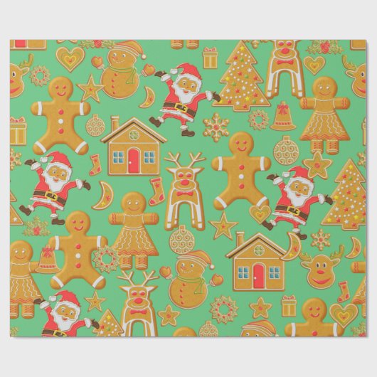 Lebkuchen Weihnachten Geschenkpapier (Flach)
