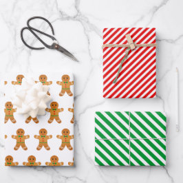 Lebkuchen Weihnachten Geschenkpapier Set