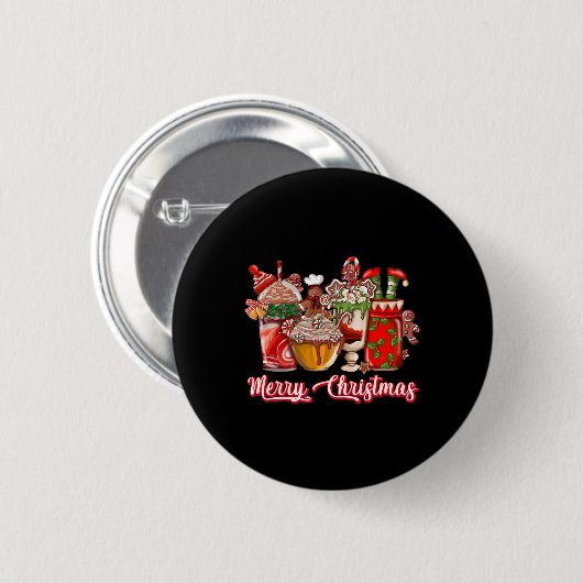 Lebkuchen Weihnachten Kaffee Cups Latte Dri Button (Vorne & Hinten)