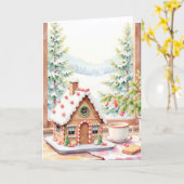 Lebkuchen Weihnachten Karte (Gelbe Blume)