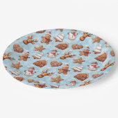 Lebkuchen Weihnachten Pappteller (Schrägansicht)