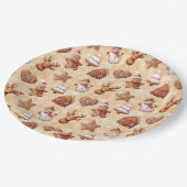 Lebkuchen Weihnachten Pappteller (Schrägansicht)