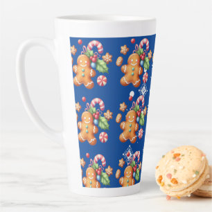 Lebkuchen-Weihnachten-Pfefferminz-Name-Schnee Milchtasse