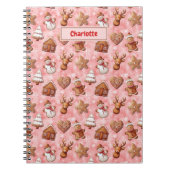 Lebkuchen Weihnachten Rot Notizblock (Vorderseite)