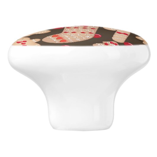 Lebkuchen Weihnachten Weihnachten Keramikknauf (Seitenansicht)