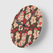 Lebkuchen Weihnachten Weihnachten Runde Wanduhr (Winkel)