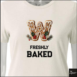 Lebkuchen-Weihnachts-Anfangsbuchstabe W Tri-Blend Shirt
