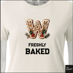 Lebkuchen-Weihnachts-Anfangsbuchstabe W Tri-Blend Shirt