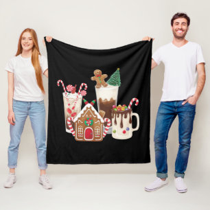 Lebkuchen-Weihnachts-Kaffee-Liebhaber-Geschenk Xma Fleecedecke