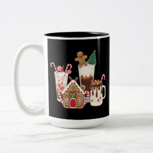 Lebkuchen-Weihnachts-Kaffee-Liebhaber-Geschenk Xma Zweifarbige Tasse