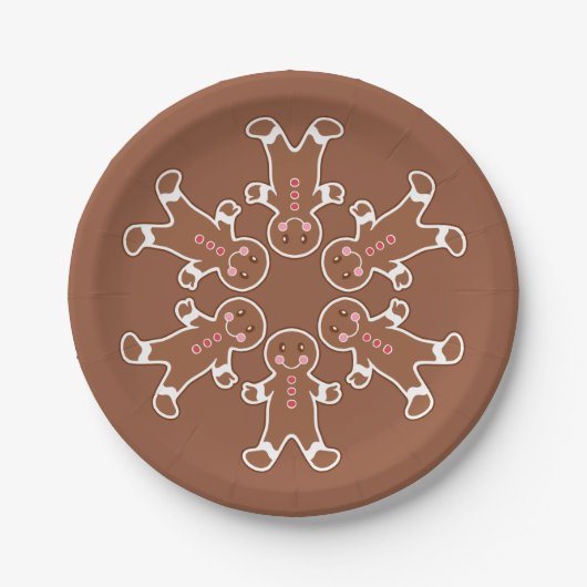 Lebkuchen-Weihnachts-Papierteller Pappteller (Vorderseite)