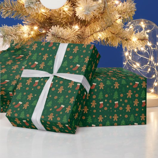 Lebkuchen-Weihnachts-Spaß Geschenkpapier (Feiertage)