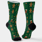 Lebkuchen-Weihnachts-Spaß Socken (Gewinkelt)