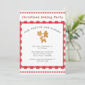 Lebkuchen-Weihnachtsbackparty Einladung (Stehend Vorderseite)