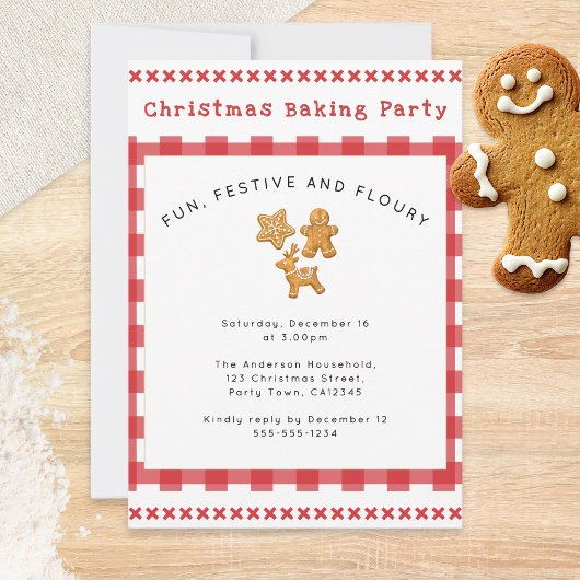 Lebkuchen-Weihnachtsbackparty Einladung