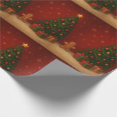 Lebkuchen-Weihnachtsbaum Geschenkpapier (Ecke)
