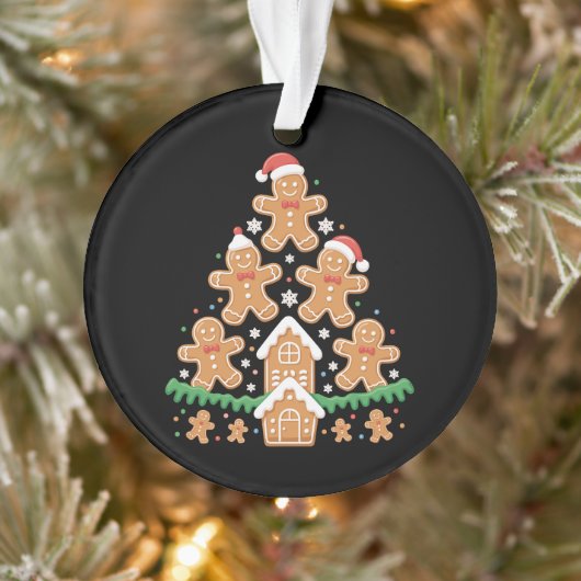 Lebkuchen-Weihnachtsbaum-Lichter-Keksbacken Ornament (Baum)