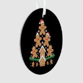 Lebkuchen-Weihnachtsbaum-Lichter-Keksbacken Ornament (Vorderseite)