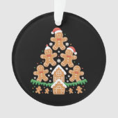 Lebkuchen-Weihnachtsbaum-Lichter-Keksbacken Ornament (Vorderseite)