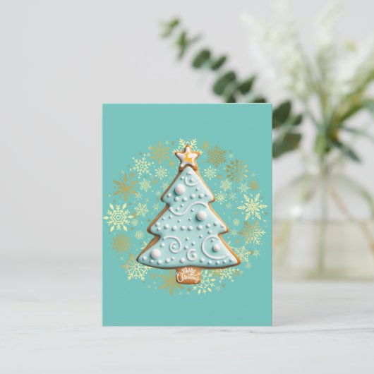Lebkuchen, Weihnachtsbaum Postkarte (Stehend Vorderseite)