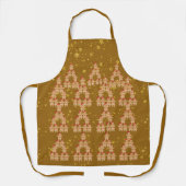 Lebkuchen Weihnachtsbäume Gold Schürze (Vorderseite)
