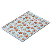 Lebkuchen Weihnachtsblau Notizblock (Linke Seite)