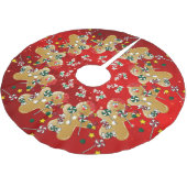 Lebkuchen-Weihnachtsbonbon-Süßigkeit Polyester Weihnachtsbaumdecke (Schrägansicht)