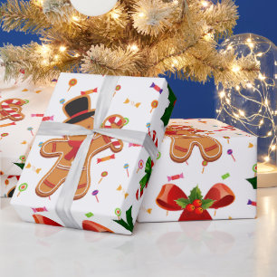 Lebkuchen-Weihnachtsbonbonband Geschenkpapier