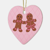 Lebkuchen Weihnachtsdekoration Keramikornament (Links)